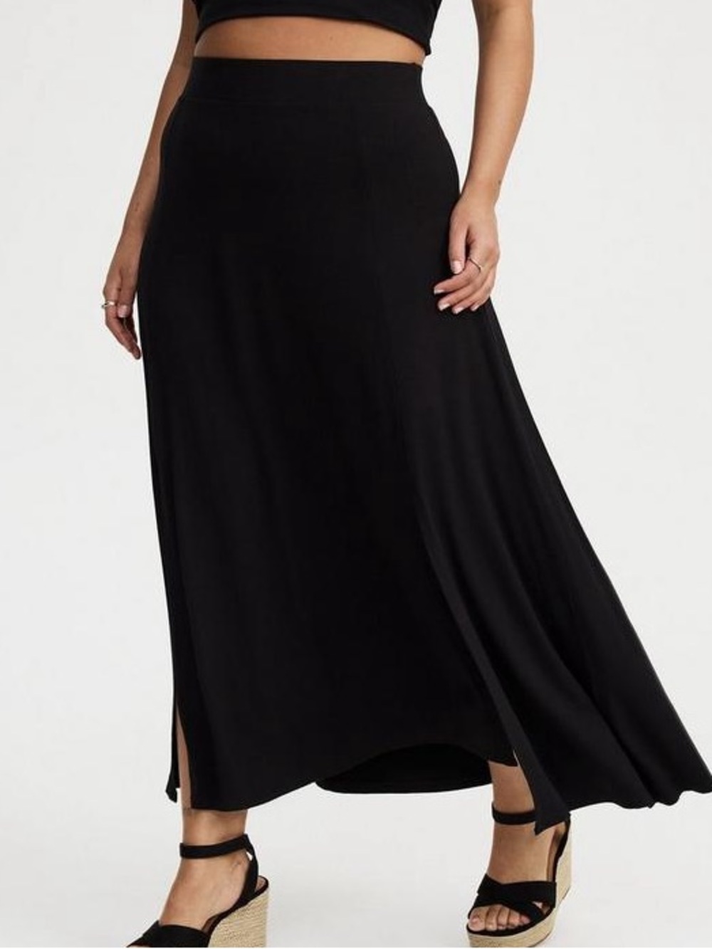 Basic Black Maxi Skirt